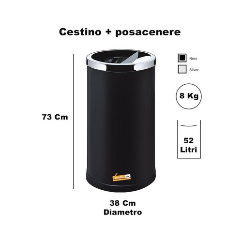 Cestino cilindrico gettacarte - cestino,