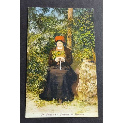 Cartolina costume rimasco - costume, di