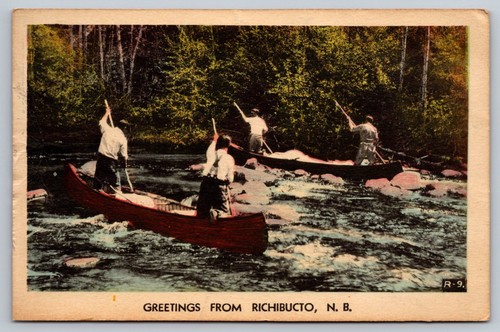 Canoa richibucto cartolina - richibucto, nb
