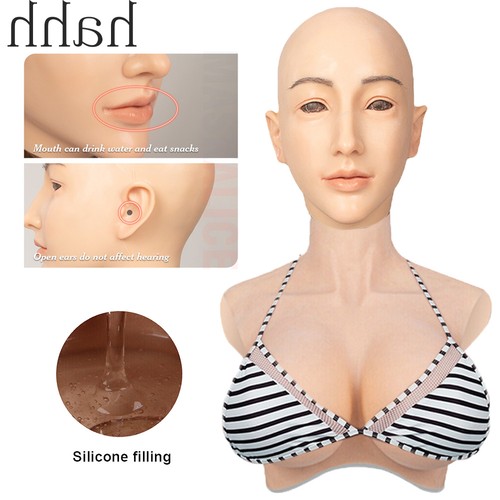Maschera testa donna silicone