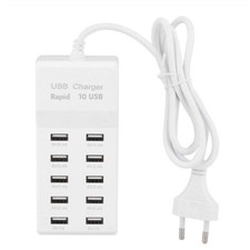 Multipresa Caricatore Stazione di ricarica Rapida 10 porte USB 50W 10A