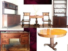 Lotto, Blocco Mobili Antichi: Credenza inglese Tavolo Consolle Scrivania...