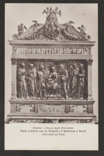 Padova cartolina chiesa - padova, degli