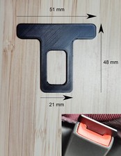 1x Clip Cinture di Sicurezza - Blocco Segnale Acustico Cintura Universale - Nero