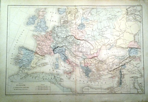 Carta geografica antica europa - carta,