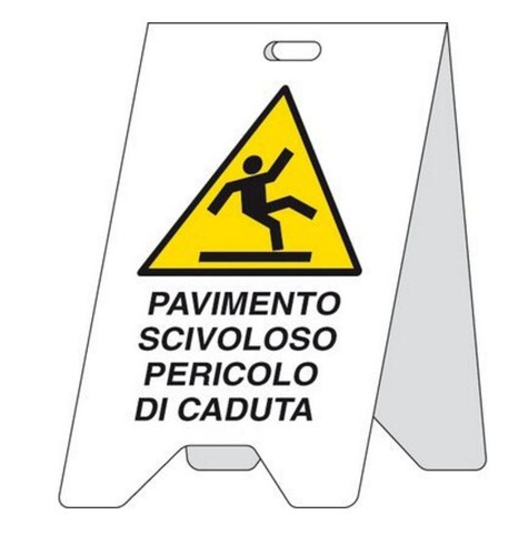 Cartello bifacciale pavimento - cartello,