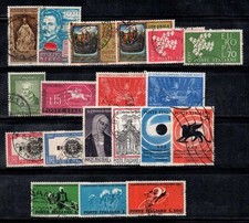 Italia 1961-62 Sass. 922-25,932-46 usato 100% personalità,ciclismo,Europa unita