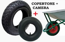 COPERTONE PNEUMATICO 3.50-8 + CAMERA D'ARIA 3.50- 8 PER RUOTA CARRIOLA (18379/1)