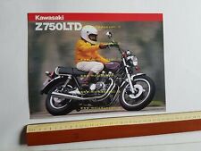 Kawasaki Z 750 LTD 1988 depliant originale moto TESTO INGLESE