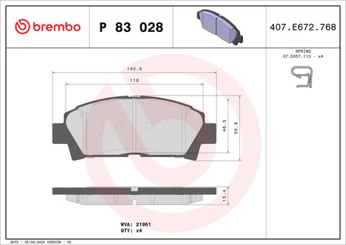 Kit pastiglie freno - , anteriore