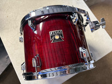 tama superstar acero classico 12 x 9 tom, granato lucido corteccia di pizzo pino