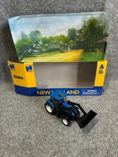 TRATTORE NEW HOLLAND T6 pala meccanica MODELLINO METALLO DIE CAST NEW RAY NEWRAY