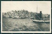 Cagliari Città Barca Foto cartolina QT0437