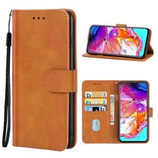 Per la custodia per telefono in pelle Samsung Galaxy A70 / A70S (Brown)