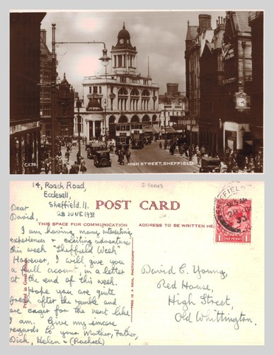 Vintage postcard high street - high,