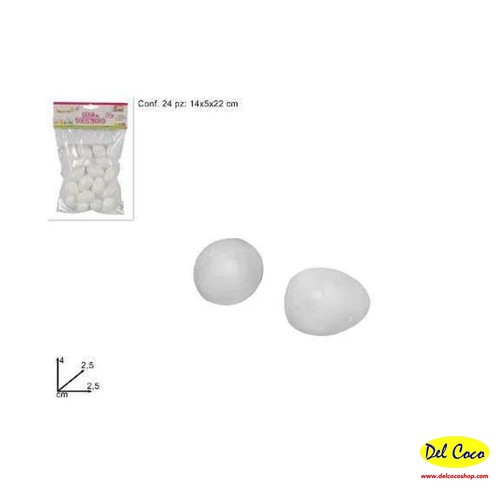 Uova polistirolo 4cm pezzi - 24,