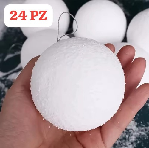 4cm 24pz palle neve in - 4cm,