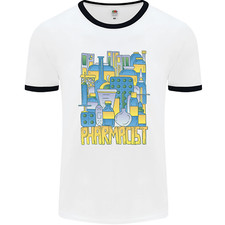 T-Shirt Ringer Design Uomo Farmacista Chimico