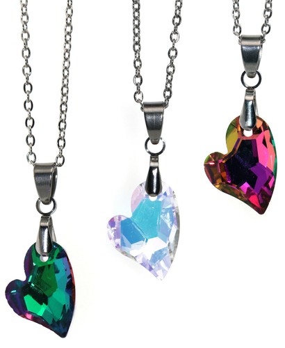 Collana cuore laterale mezzo - collana,