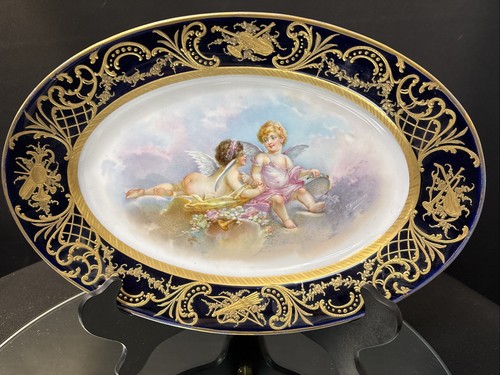 Piatto stile sevres - piatto, francese