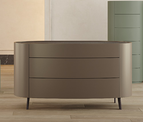 Como cassettiera tondo - tondo, legno