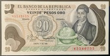 1981 COLOMBIA CARTAMONETA -