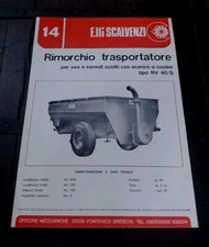 RIMORCHIO TRASPORTO TRAILER FARM FATTORIA SCALVENZI OPUSCOLO PROSPEKT 