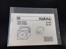 ISTRUZIONI / MANUALE ORIGINALE KARMA DJ349 - DJ351 LUCE STROBO