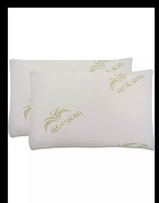 Cuscino Memory ( Coppia 2 Pz ) Fiocco Di Memory Foam Con Copertura Aloe Vera