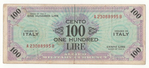 100 lire serie 1943 - 100, a