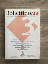 Bollettino AIB - N.3 vol.47 2007 -Rivista italiana di biblioteca e scienza 