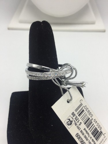 Anello swarovski tono argento - anello,