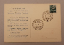 cartolina settimana filatelica toscana formato grande 1946
