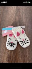 Guanti Joules Baby Girls Chumgly Personaggio Gatto Maglia Cotone Foderati Età 6-12 M