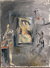 Cubismo obliquo dipinto olio