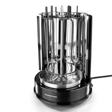 Barbecue kebab elettrico verticale per kebab, giroscopi, shashlik, rotazione 360°