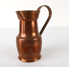 Mini Brocca Caraffa in Rame Vintage con Manico D'epoca Arredamento rustico Stile
