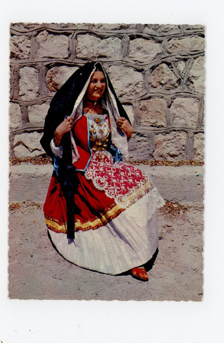 Cartolina costumi sardi - cartolina,