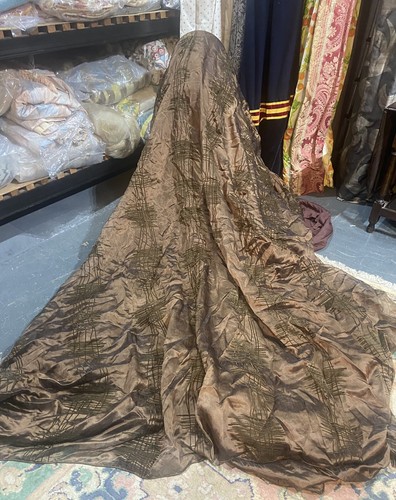 Voile marrone con fodera