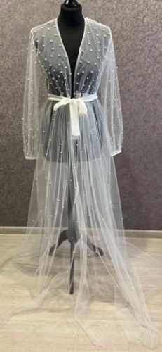 Accappatoio sposa perle - da,