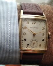 Orologio Waltham oro 10K revisionato a febbraio 2024 con vetro nuovo, anno 1943 