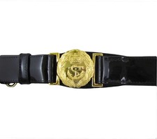RN  Royal Navy Sword Belt RN Naval Belt Black PVC Patent  R2346