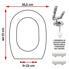 SEDILE COPRIWATER COMPATIBILE DOLOMITE LAGO MONOBLOCCO BIANCO