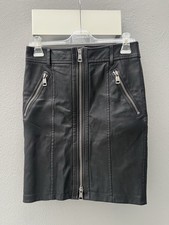 Gonna In Pelle Nera Burberry
