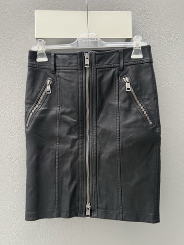 Gonna pelle nera burberry - gonna,