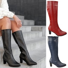 Scarpe stivali donna pelle