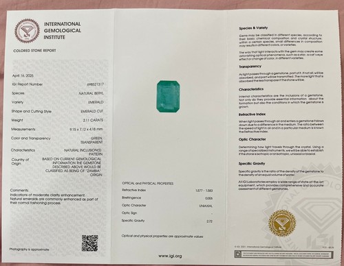 Verde smeraldo 2 11 ct - pz,