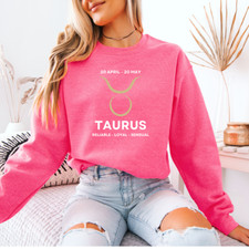 Felpa Taurus Zodiac, Girocollo