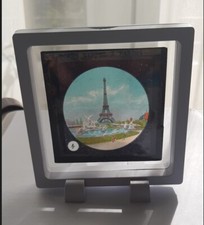 PARIGI TORRE EIFFEL VINTAGE Lanterna Magica in vetro colorato primi del