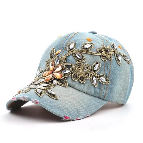 Casquette femme baseball jeans - casquette,